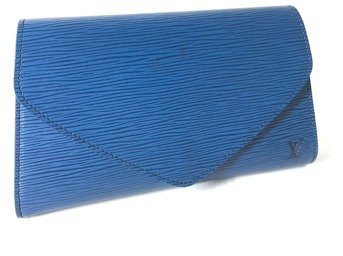 Pochette/Clutch Art Déco Epi Louis Vuitton Blu - vista 6