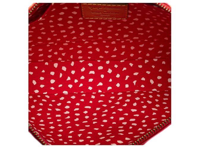 Louis Vuitton Red Yayoi Kusama Monogram Vernis Dots Infinity Pochette Accessoires - view 4