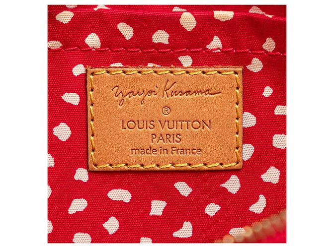 Louis Vuitton Red Yayoi Kusama Monogram Vernis Dots Infinity Pochette Accessoires - view 5