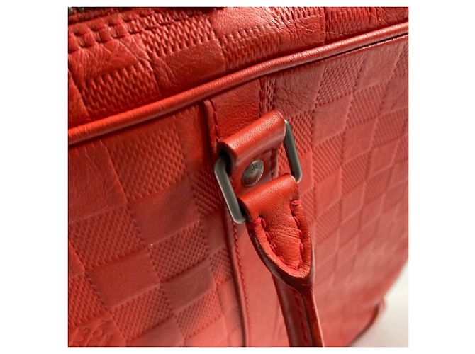 Borsa da viaggio Porte-Document Damier Infini Louis Vuitton Rosso - vista 11