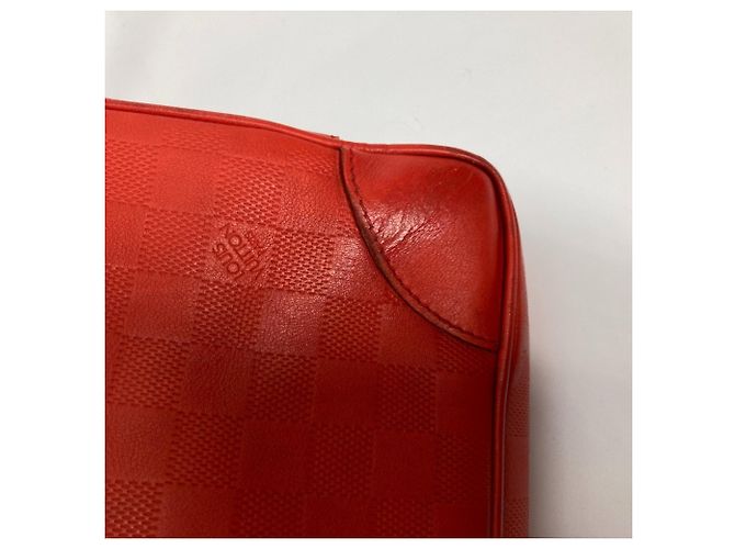 Borsa da viaggio Porte-Document Damier Infini Louis Vuitton Rosso - vista 12