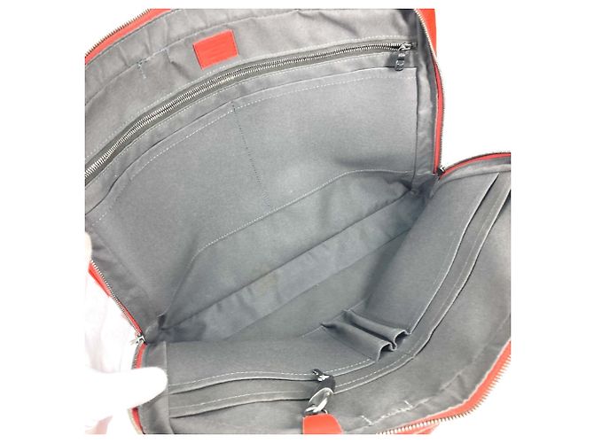 Borsa da viaggio Porte-Document Damier Infini Louis Vuitton Rosso - vista 13