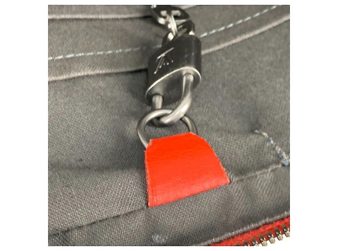 Borsa da viaggio Porte-Document Damier Infini Louis Vuitton Rosso - vista 15