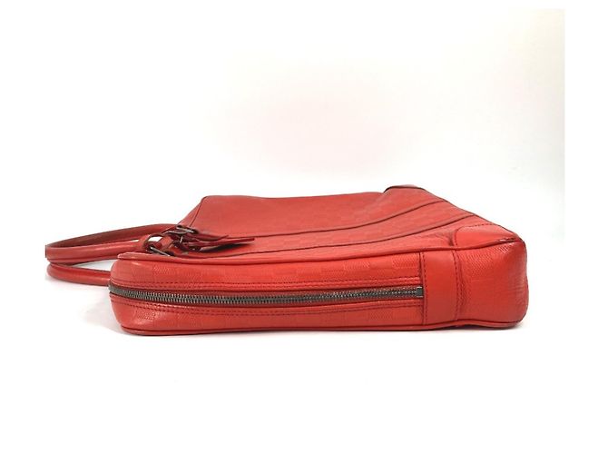 Borsa da viaggio Porte-Document Damier Infini Louis Vuitton Rosso - vista 4