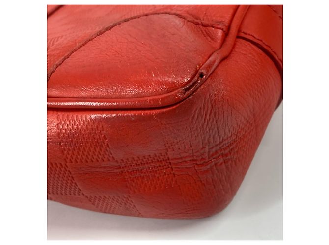 Borsa da viaggio Porte-Document Damier Infini Louis Vuitton Rosso - vista 6