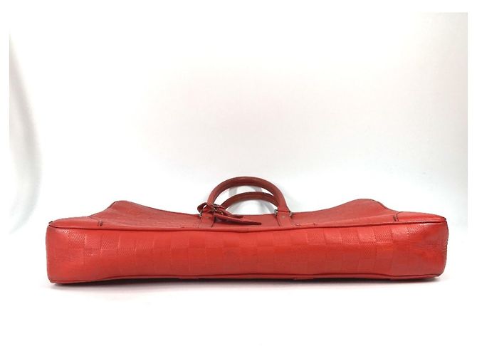 Borsa da viaggio Porte-Document Damier Infini Louis Vuitton Rosso - vista 7