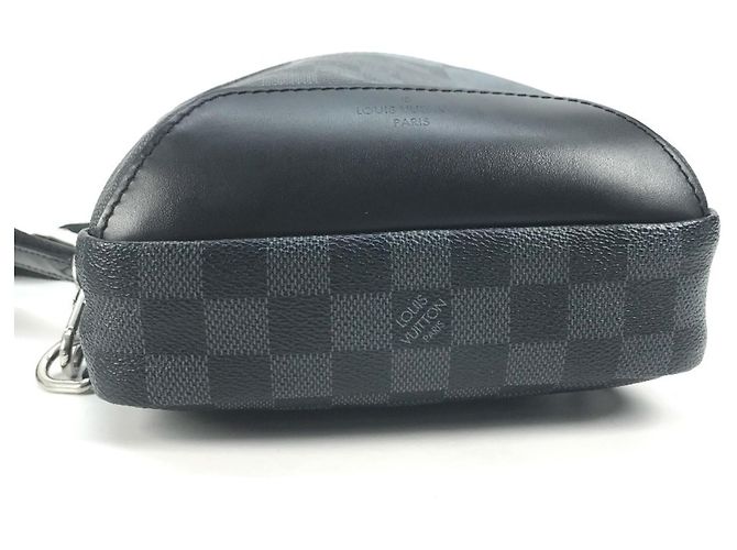 Borsa a tracolla Louis Vuitton N40403 Damier Graphite Giant Avenue Marrone Nero - vista 5