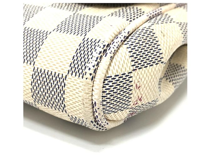 Borsa 3 in 1 Louis Vuitton Damier Azur Favorite MM Marrone Bianco - vista 10