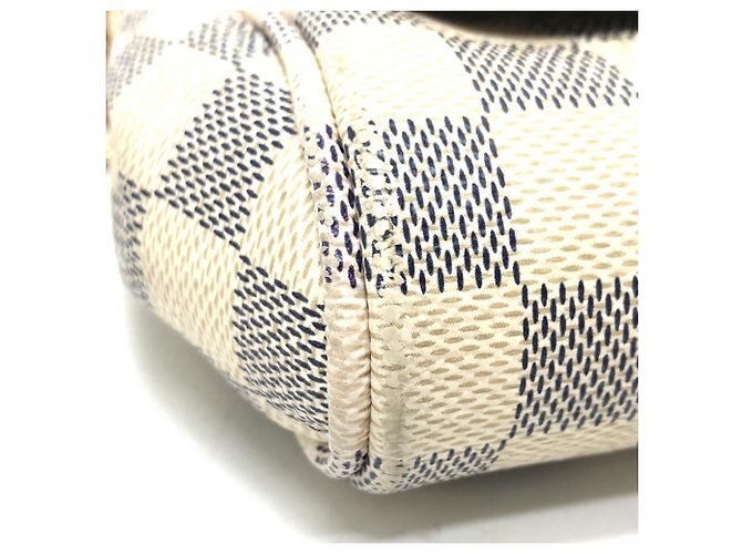 Borsa 3 in 1 Louis Vuitton Damier Azur Favorite MM Marrone Bianco - vista 8