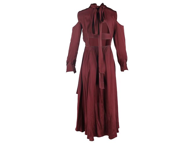Abito Midi Cabernet in Seta Borgogna di Diane von Furstenberg Rosso Bordò - vista 3