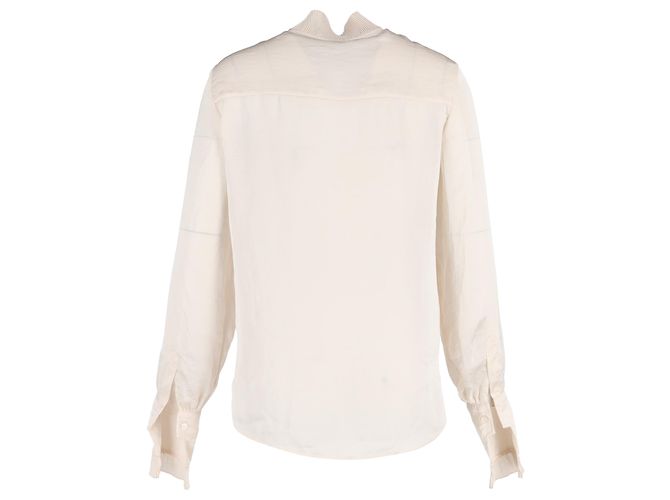 Autre Marque Rüschbluse Philosophy di Lorenzo Serafini aus cremefarbenem Polyester Weiß Roh - Ansicht 3