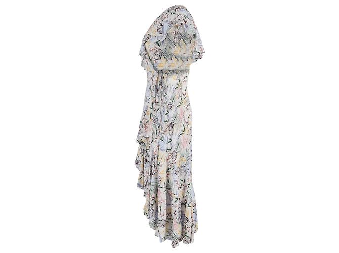 Maje Ritelle Midikleid aus Crepon mit Spitzenbesatz im Blumenmuster aus Polyester Mehrfarben - Ansicht 2
