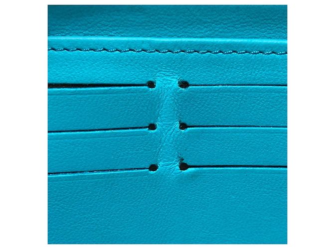 Cartera Zippy Monogramada Louis Vuitton Azul Dorado - vista 12