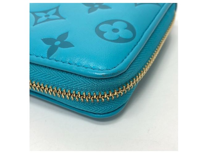 Cartera Zippy Monogramada Louis Vuitton Azul Dorado - vista 5