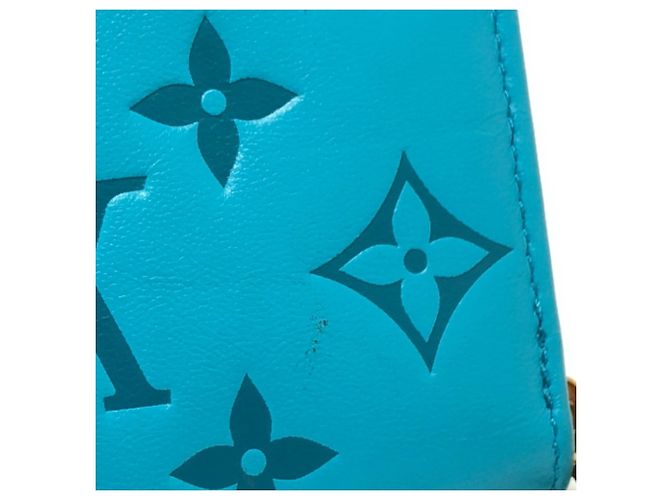 Cartera Zippy Monogramada Louis Vuitton Azul Dorado - vista 8
