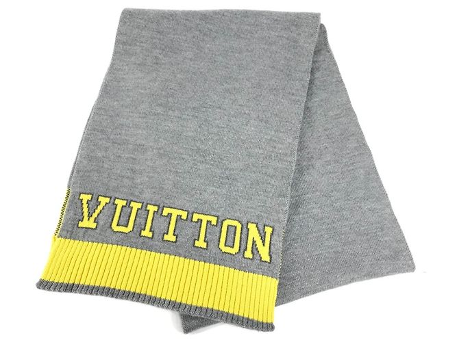 Sciarpa in lana Louis Vuitton Marrone Giallo - vista 2