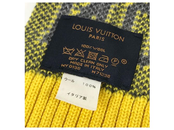 Sciarpa in lana Louis Vuitton Marrone Giallo - vista 6