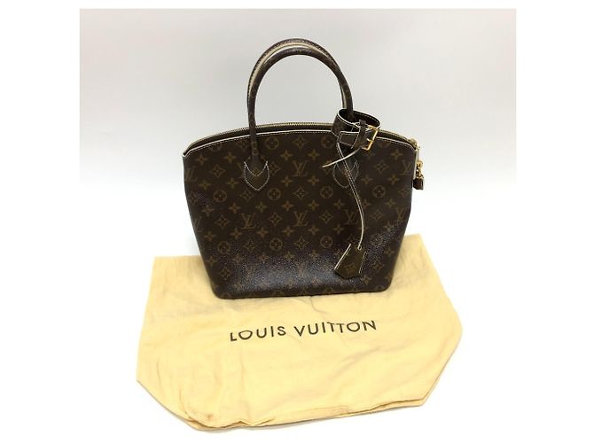 Louis Vuitton Monogram Lockit PM Tote Bag Braun Weiß Golden - Ansicht 17