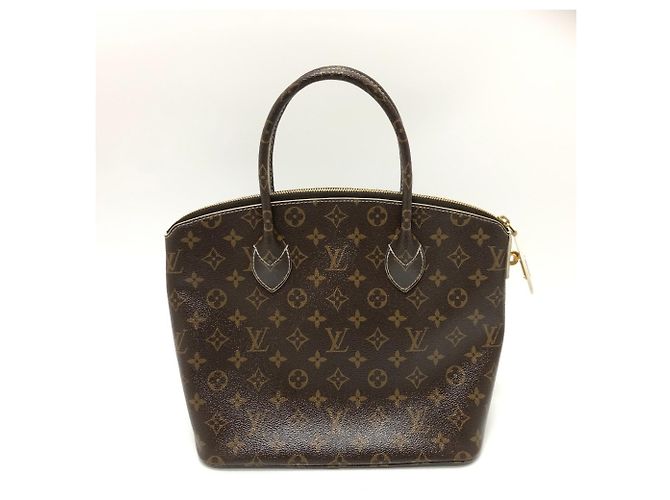 Louis Vuitton Monogram Lockit PM Tote Bag Braun Weiß Golden - Ansicht 2