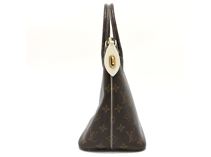Louis Vuitton Monogram Lockit PM Tote Bag Braun Weiß Golden - Ansicht 4