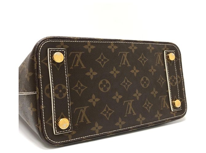 Louis Vuitton Monogram Lockit PM Tote Bag Braun Weiß Golden - Ansicht 6