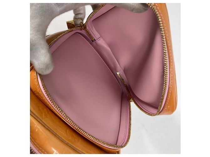 Borsa a spalla Worcester in Monogram Vernis di Louis Vuitton Marrone Rosa - vista 13
