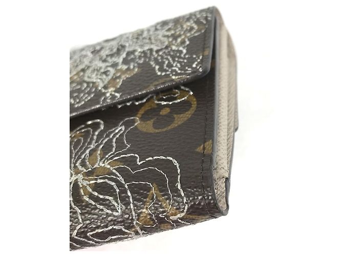 Cartera Tri-fold Elise Monogram Dantiel de Louis Vuitton Castaño Monograma - vista 11