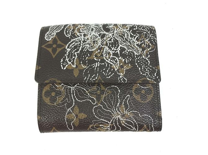 Cartera Tri-fold Elise Monogram Dantiel de Louis Vuitton Castaño Monograma - vista 2