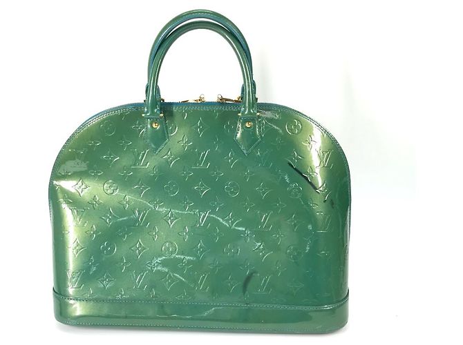 Louis Vuitton Monogram Vernis Alma GM Tote Bag Grün - Ansicht 2