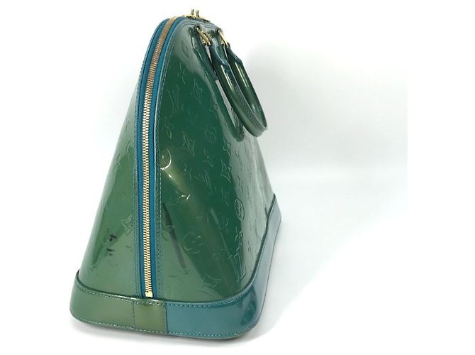 Louis Vuitton Monogram Vernis Alma GM Tote Bag Grün - Ansicht 3