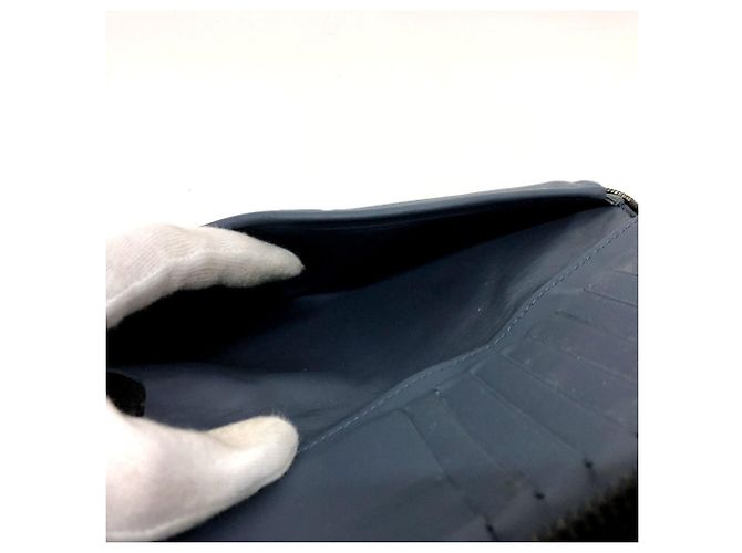 Louis Vuitton Monogram Shadow Zippy Wallet Vertical Navy blue - view 10
