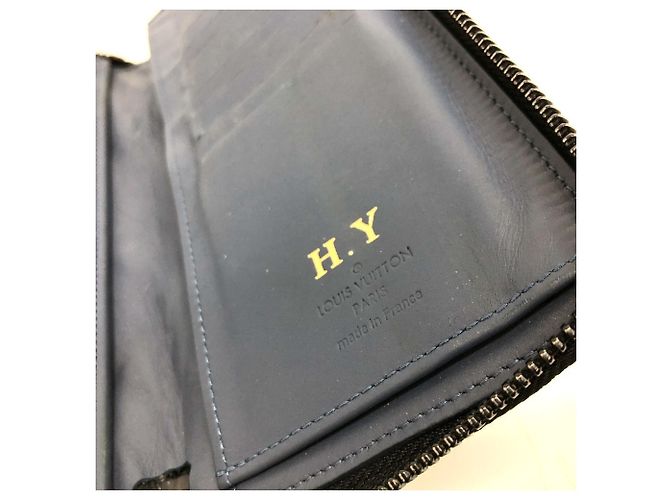 Louis Vuitton Monogram Shadow Zippy Wallet Vertical Navy blue - view 14