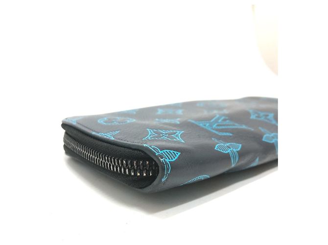 Louis Vuitton Monogram Shadow Zippy Wallet Vertical Navy blue - view 5