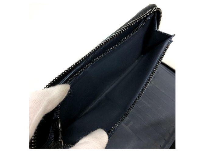 Louis Vuitton Monogram Shadow Zippy Wallet Vertical Navy blue - view 9
