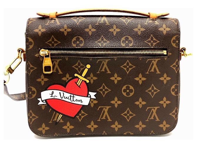 Borsa Louis Vuitton Pochette Metis MM Patches Marrone Multicolore Monogramma - vista 2
