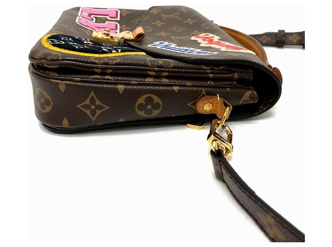 Borsa Louis Vuitton Pochette Metis MM Patches Marrone Multicolore Monogramma - vista 7