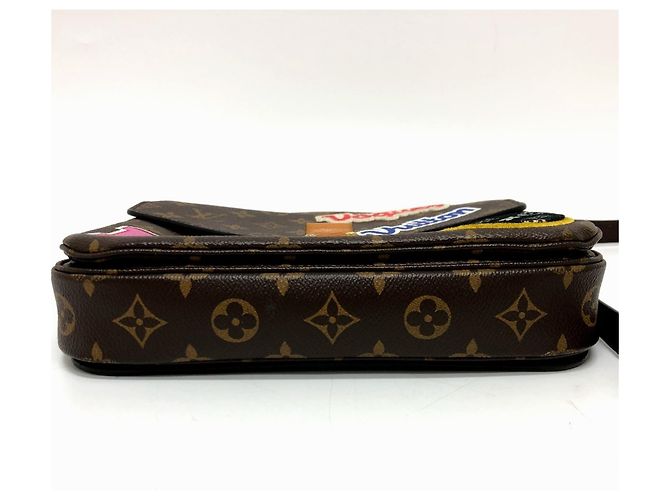 Borsa Louis Vuitton Pochette Metis MM Patches Marrone Multicolore Monogramma - vista 8
