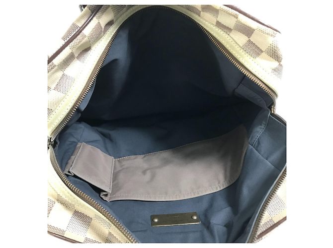 Borsa a Spalla Damieren Cabas Louis Vuitton Marrone Bianco - vista 14