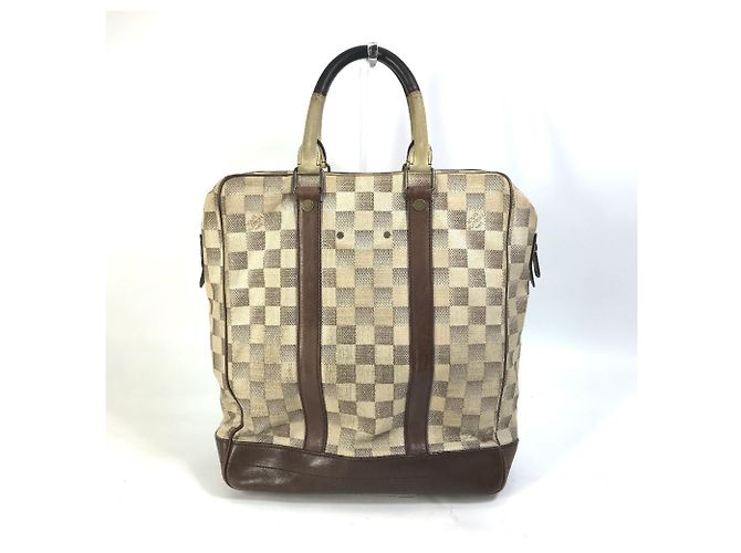 Borsa a Spalla Damieren Cabas Louis Vuitton Marrone Bianco - vista 2