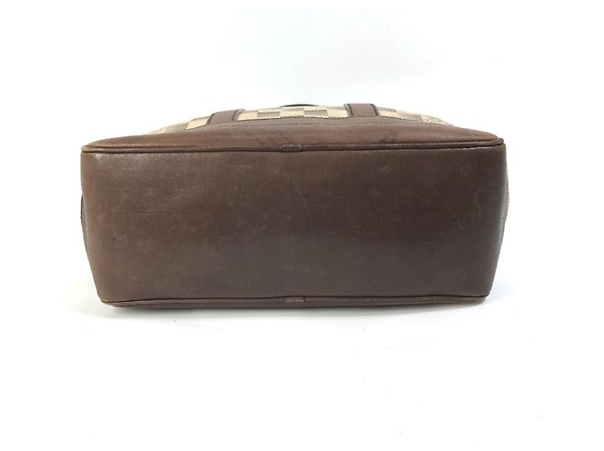 Borsa a Spalla Damieren Cabas Louis Vuitton Marrone Bianco - vista 4