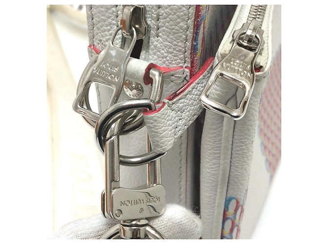 Borsa Messenger a Spalla Damier Giant Spray Trio di Louis Vuitton Bianco Giallo - vista 10