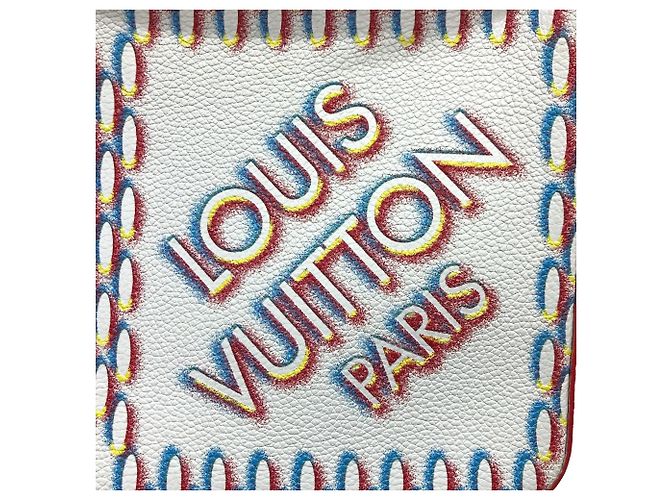 Borsa Messenger a Spalla Damier Giant Spray Trio di Louis Vuitton Bianco Giallo - vista 9