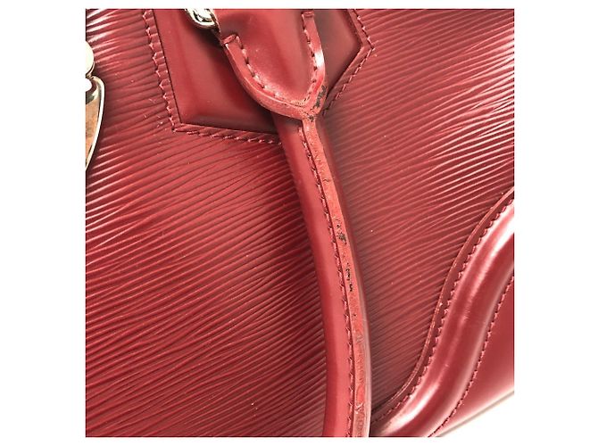Bowling Borsa Boston Mini Montaigne GM in pelle Epi Louis Vuitton Rosso - vista 10