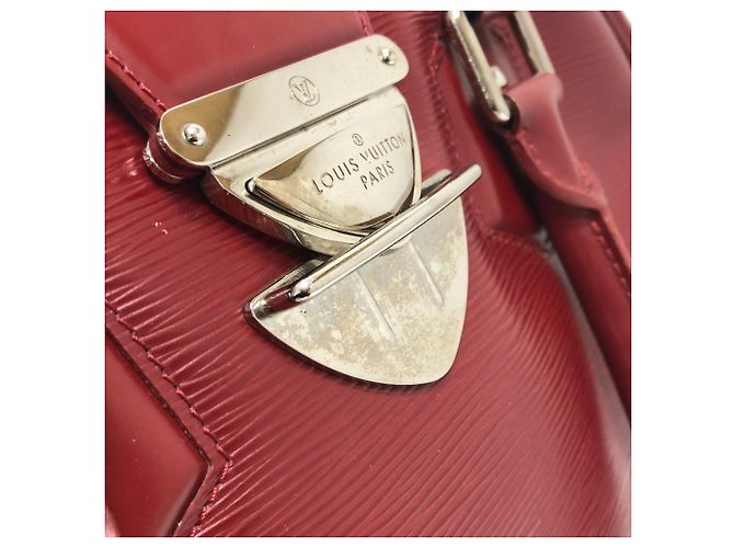Bowling Borsa Boston Mini Montaigne GM in pelle Epi Louis Vuitton Rosso - vista 6