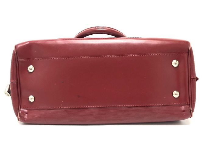 Bowling Borsa Boston Mini Montaigne GM in pelle Epi Louis Vuitton Rosso - vista 7