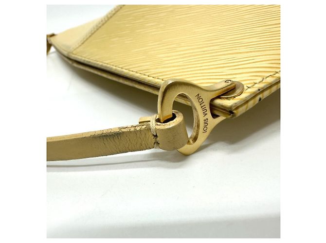 Borsa a Spalla Demilune Pochette Epi Louis Vuitton Beige - vista 11