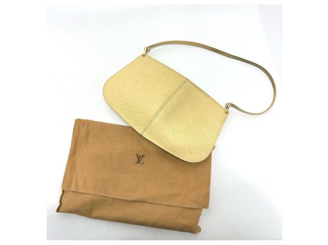 Borsa a Spalla Demilune Pochette Epi Louis Vuitton Beige - vista 15