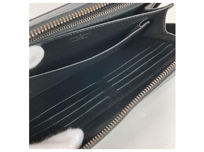 Louis Vuitton Monogram Eclipse Long Bill Wallet Black - view 11