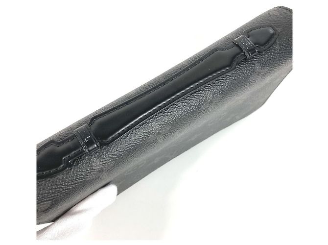 Louis Vuitton Monogram Eclipse Long Bill Wallet Black - view 2