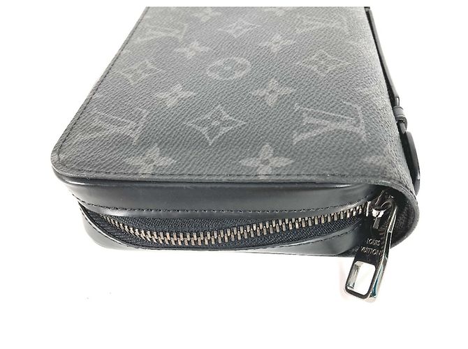 Louis Vuitton Monogram Eclipse Long Bill Wallet Black - view 3